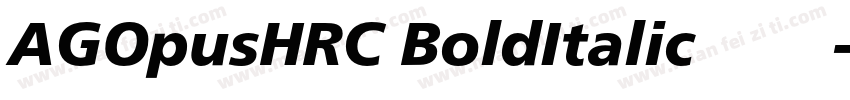 AGOpusHRC BoldItalic 语言英文字体转换